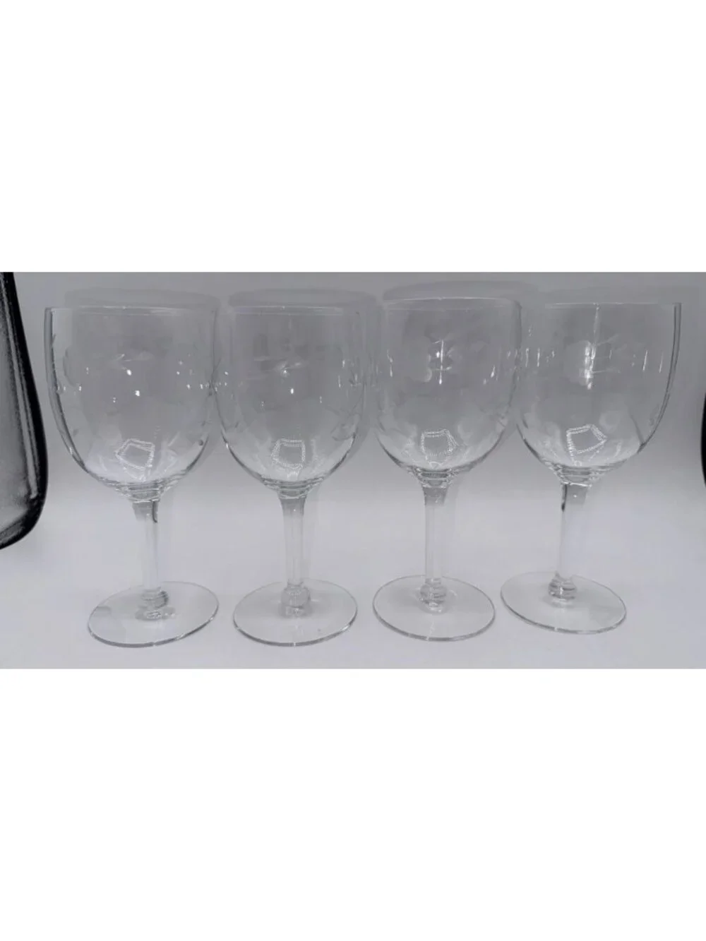 Set of 4 Vintage Princess House Heritage Crystal Wine Glasses